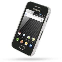 Mobile Accessories Rubberized Hard Cover for Samsung Galaxy Ace GT-S5830 (White/Perforated Pattern) shop at Dubai Mega Deals - online shopping deals and discount shop